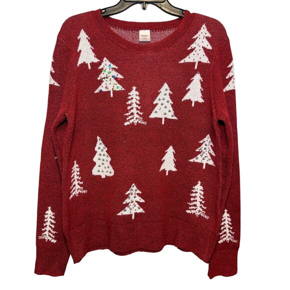 Holiday Time Sweaters - Women’s Holiday Time Christmas tree sweater with sequins. Size L (12-14).
